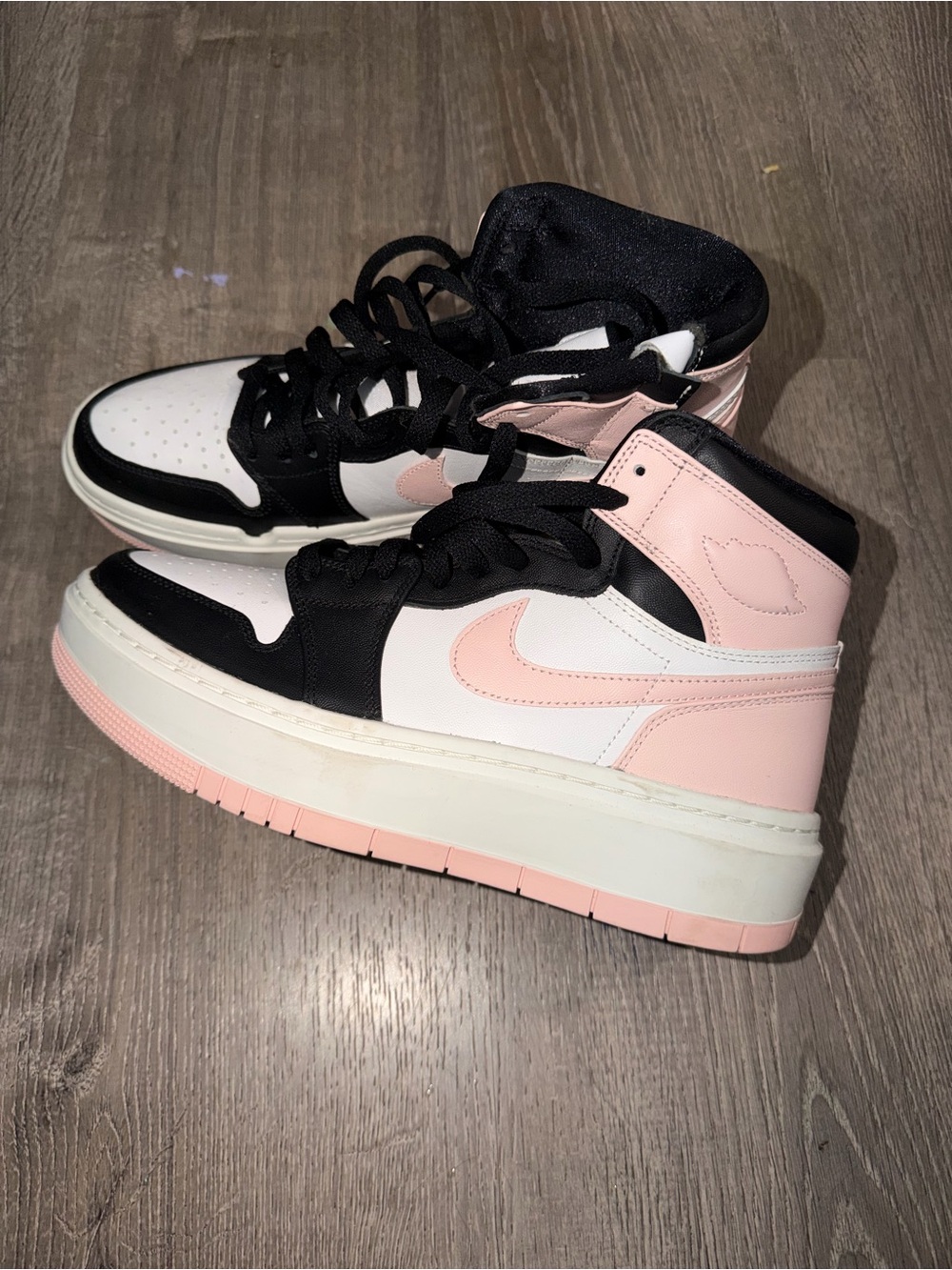 Nike Women's High-Top Sneakers in Pink, Black & White